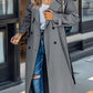 Zweireihiger Lange Trenchcoat Met Riem - Emily