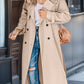 Zweireihiger Lange Trenchcoat Met Riem - Emily