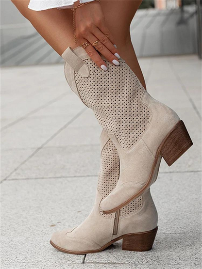 Beige Stiefel - Anika