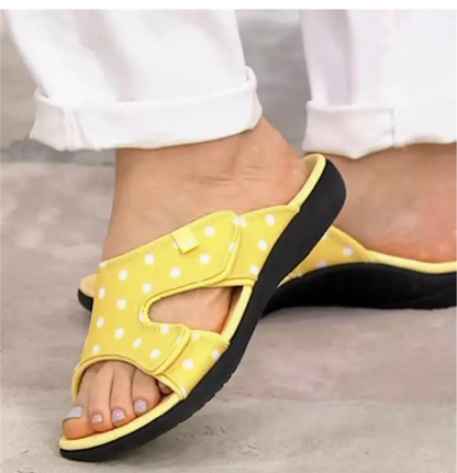 Lena Gelbe Polka-Dot Slipper