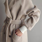 Damen Woll-Trenchcoat Beige - Elena