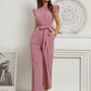 Sophia - Pinker Rüschen-Jumpsuit