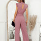 Sophia - Pinker Rüschen-Jumpsuit