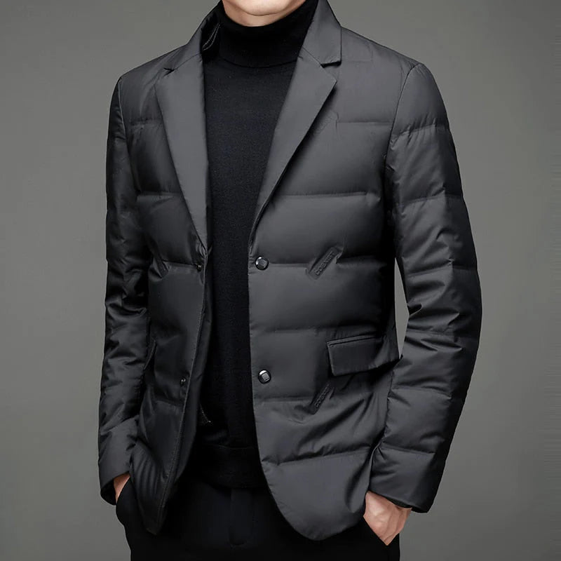 Elegante Leichte Daunenjacke Herren Schwarz – Marco