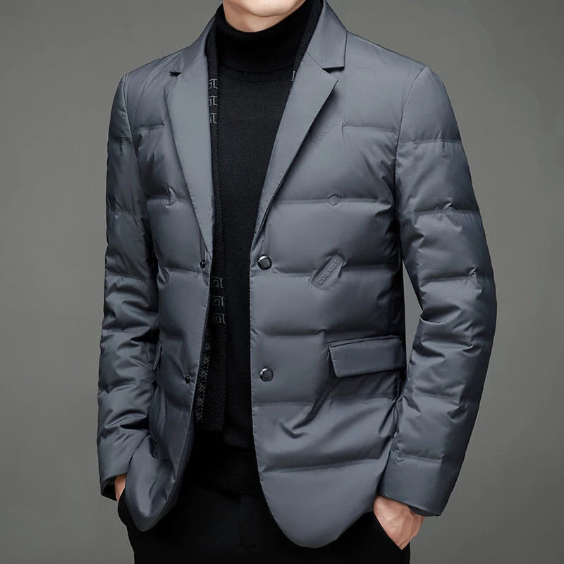 Elegante Leichte Daunenjacke Herren Schwarz – Marco