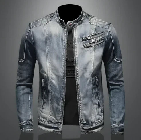 Dwayne - herren-reißverschluss-denim-jacke