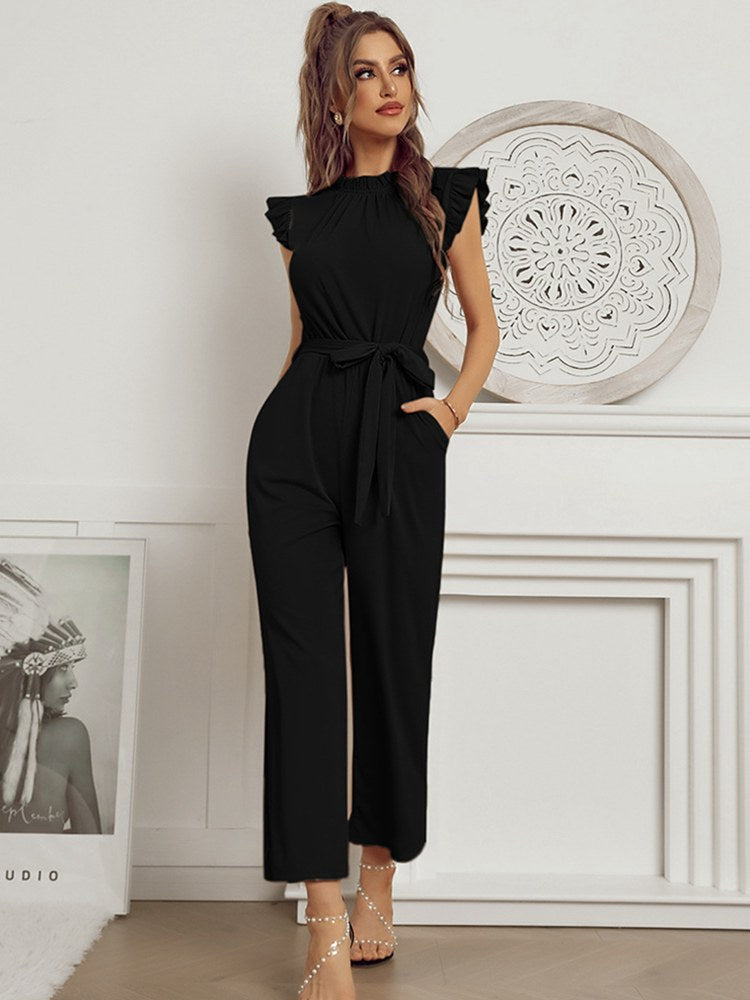 Sophia - Pinker Rüschen-Jumpsuit