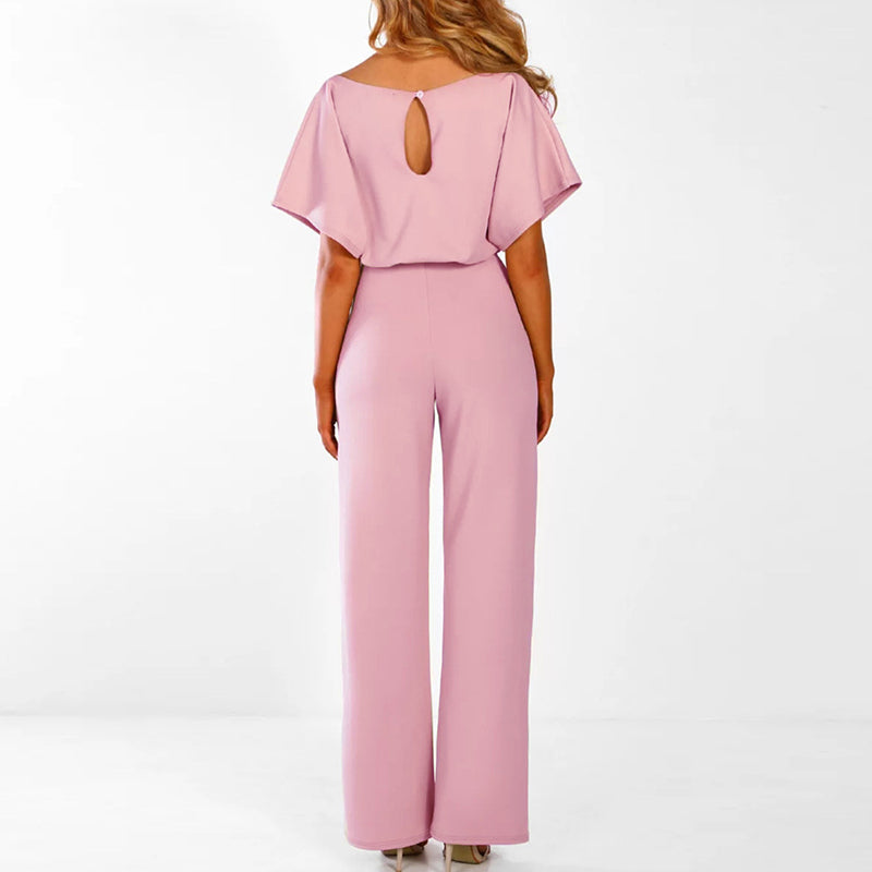 Beiger Eleganter Jumpsuit – Luana