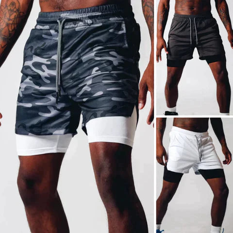 Trendige Camouflage-Shorts mit Kordelzug