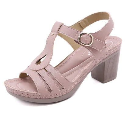 Lila - Rosafarbene Damen-Sandalen