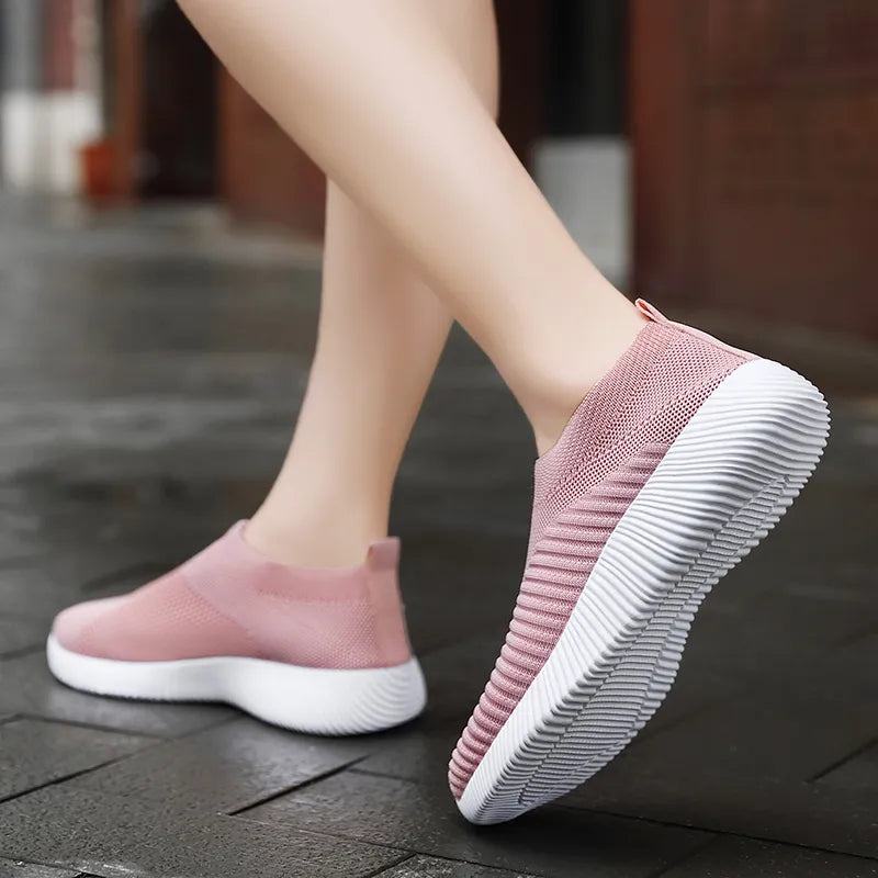 Lara - Rosa Mesh-Slip-On Sneaker