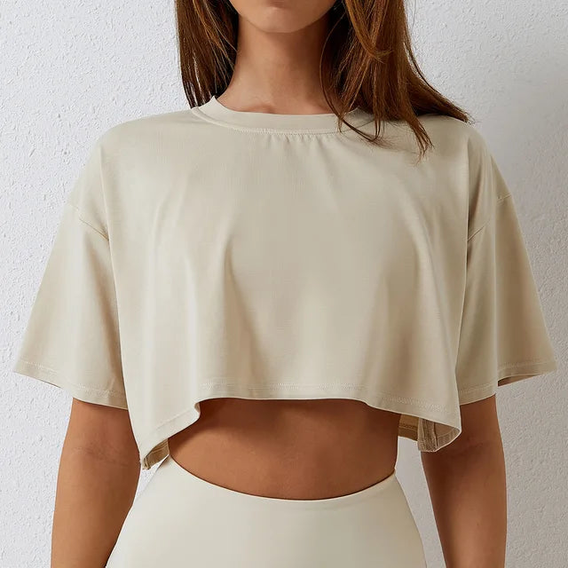 Mara - Schwarzes Crop-Top