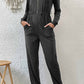 Schwarzer Freizeit-Jumpsuit mit Kapuze – Ella