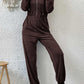 Schwarzer Freizeit-Jumpsuit mit Kapuze – Ella