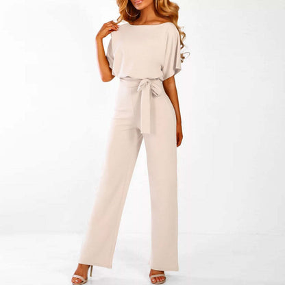 Beiger Eleganter Jumpsuit – Luana