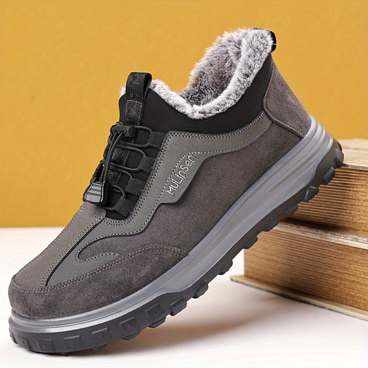 Grauer Winter-Sneaker - Wärmegepolsterte Outdoor-Schuhe