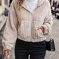 Flauschige Fleecejacke Beige - Kuschelige Kurzjacke