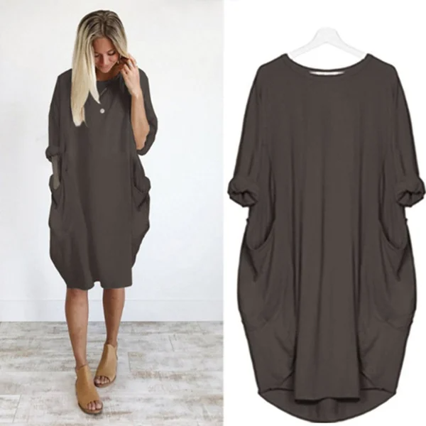 Lässiges Oversize-Tunika-Kleid – Bequem & Modern