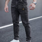 Schwarze Slim-Fit Jeans mit Taschen - Leo