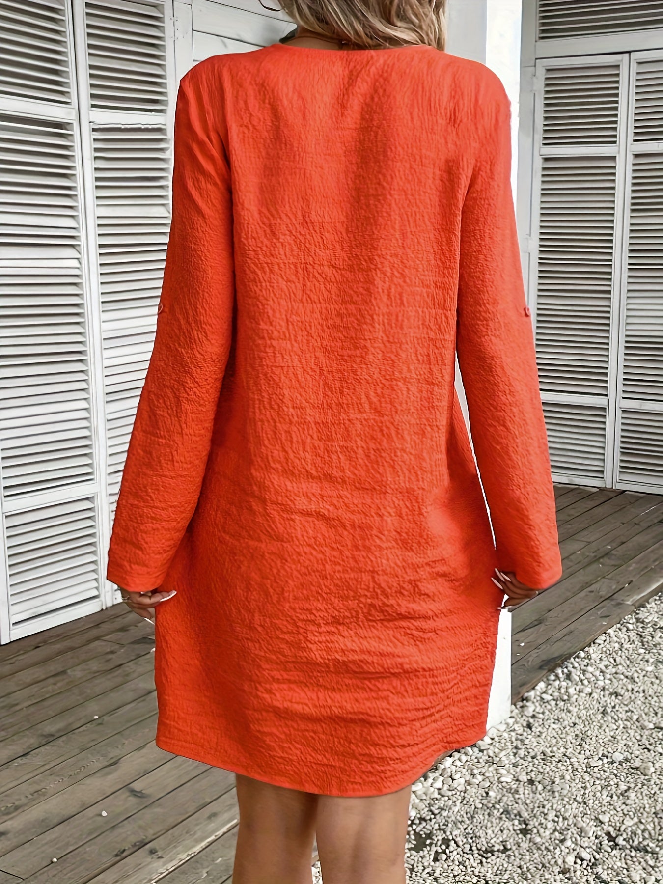 Rotes Zipperkleid Langarm - Sophie