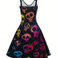 Elegantes Totenkopf-Print-Kleid - Luna