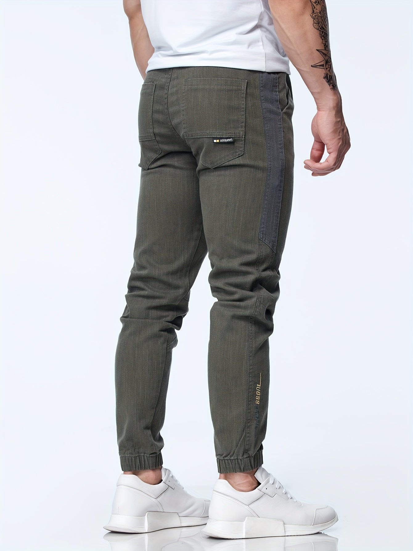 Graue Jogger-Jeans mit Kordelzug - Elias