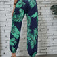 Schwarze Palmen-Print-Hose - Mia