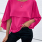 Rosa Chiffonbluse Cape - Isabelle