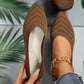 Beige Flache Schuhe - Julia