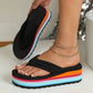 Schwarze Regenbogen Flip-Flops - Emily