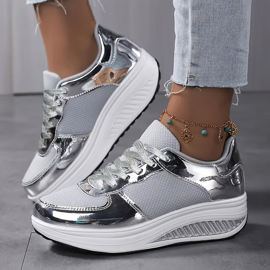 Silber Glamour Sneaker - Stella