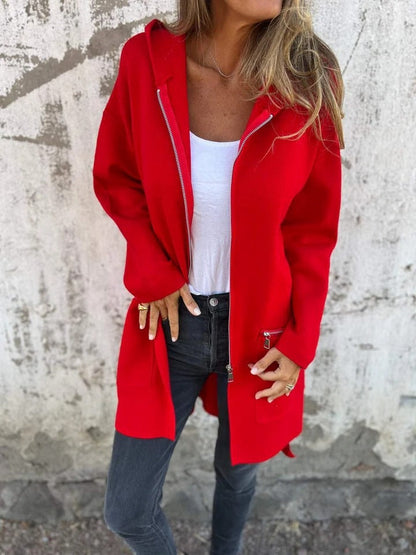 Elegante Warme Jacke Rot - Lara