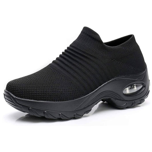 FlexiEase - Schwarze Orthopädisch Komfortschuhe