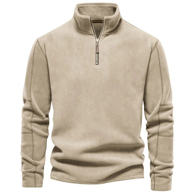 Premium Fleece-Pullover – Luca Khaki