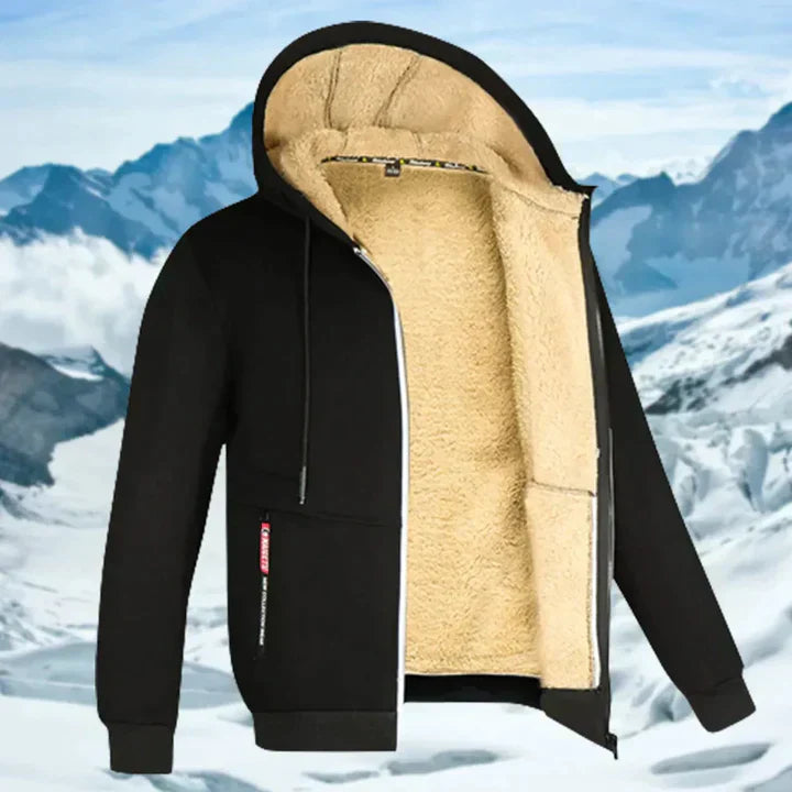 Winterjacke mit Kapuze und Fleece Dunkelgrau - Tobias