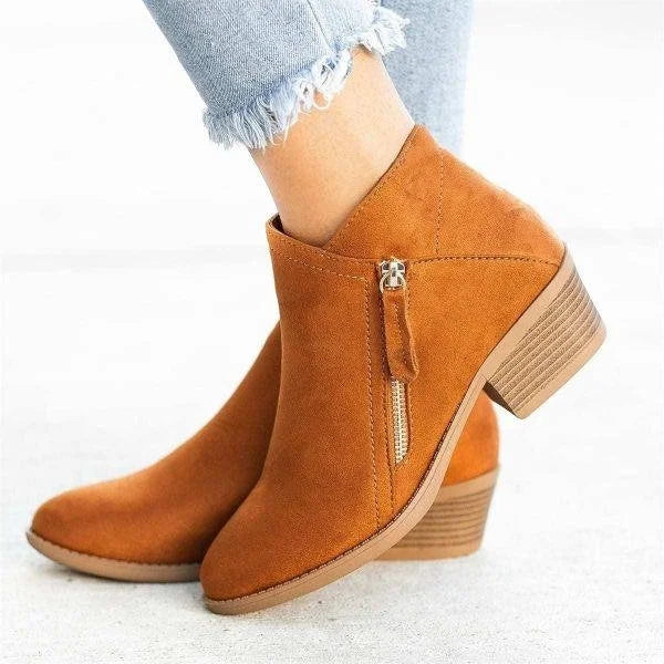 Beige Ankle Boots - Mila