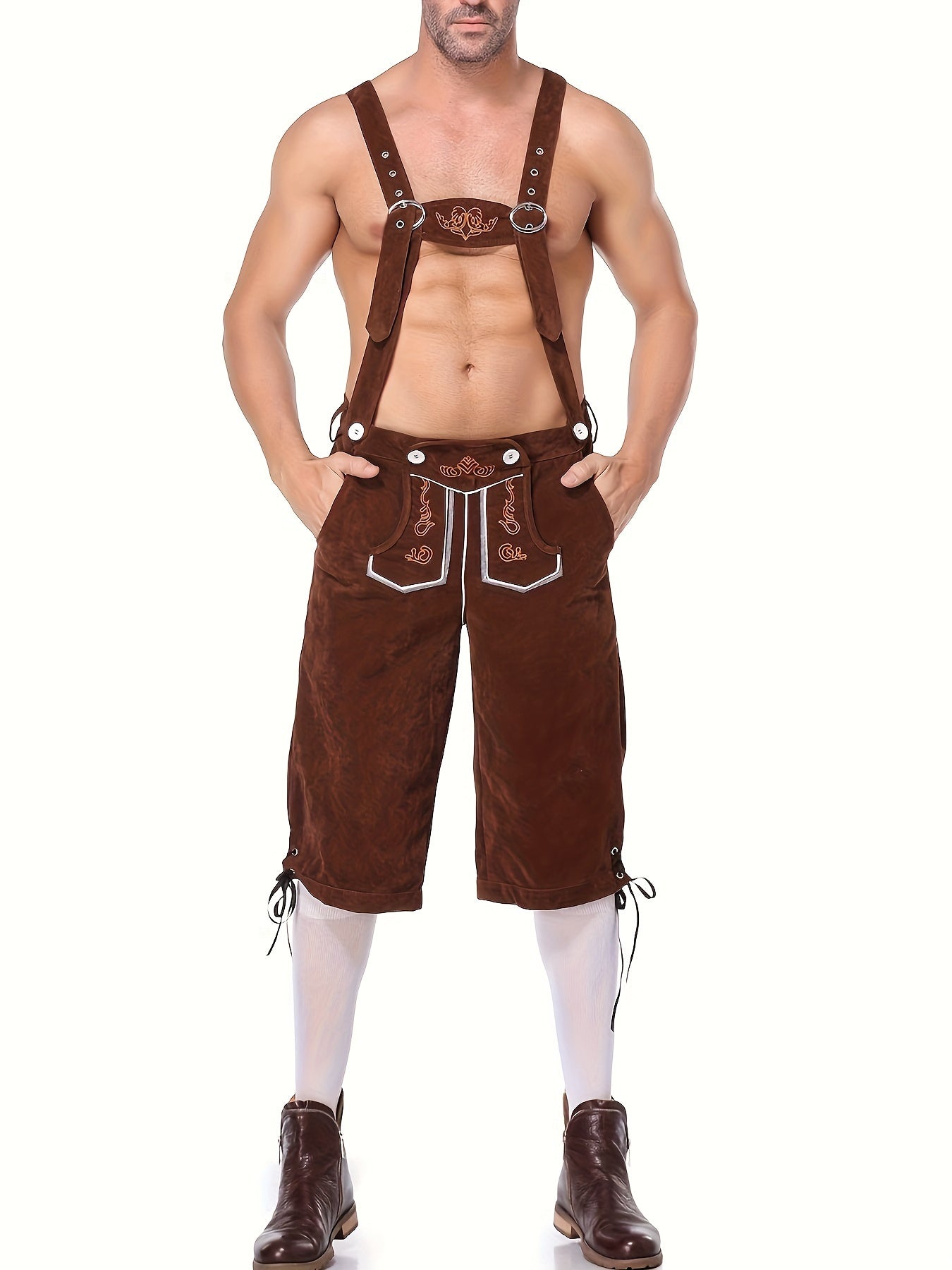 Traditionelle Lederhosen mit Stickerei - Markus