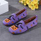 Leichte Halloween-Kürbis-Slipper - Violett