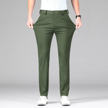 Slim Fit Hose Armeegrün - Leon