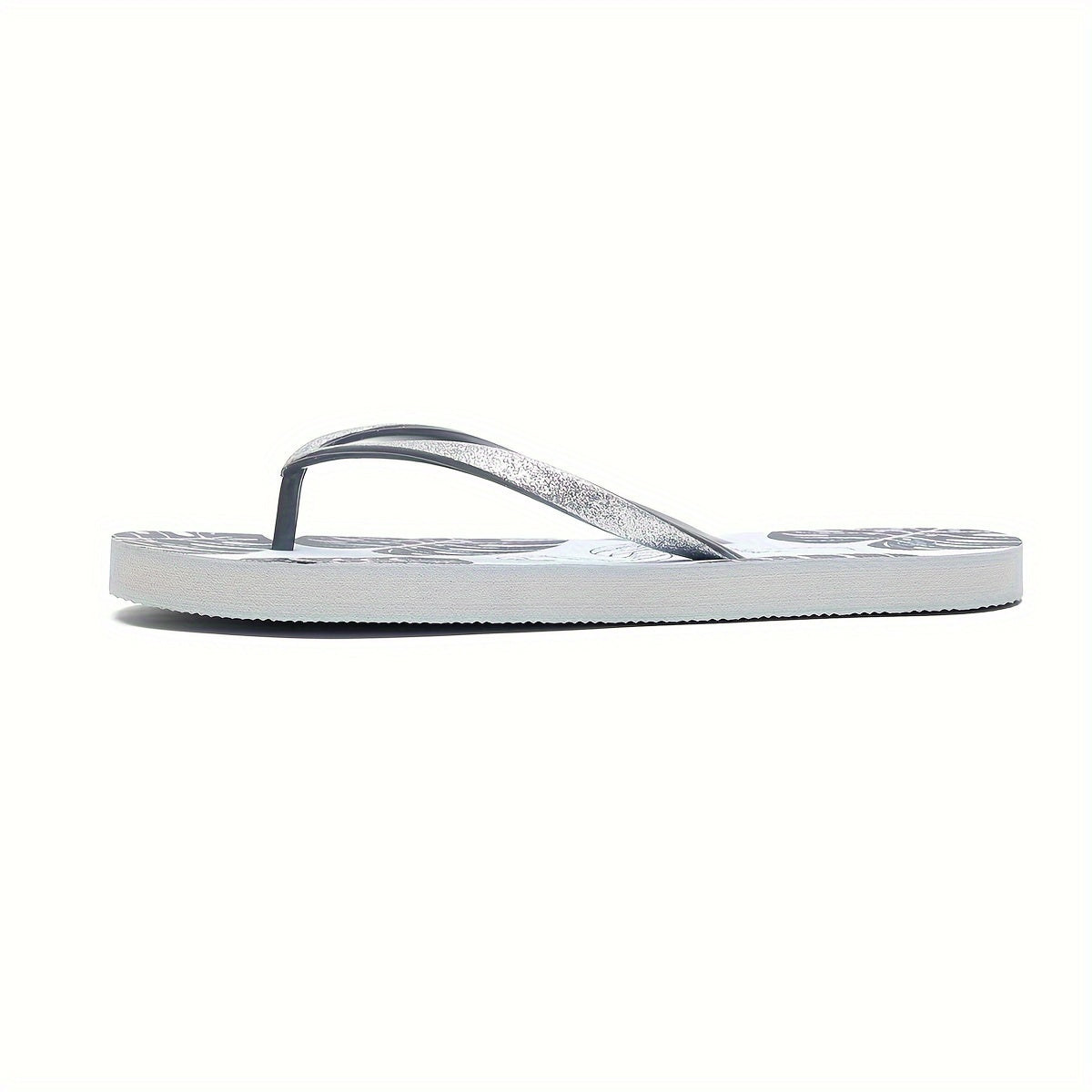 Graue Tropen-Flip-Flops - Flora