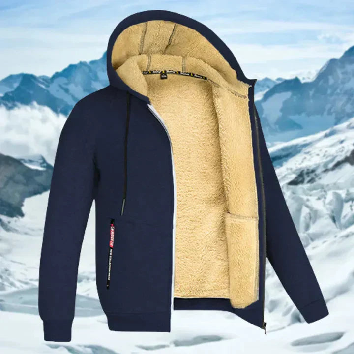 Winterjacke mit Kapuze und Fleece Dunkelgrau - Tobias