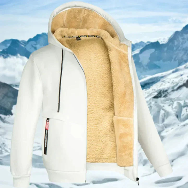 Winterjacke mit Kapuze und Fleece Dunkelgrau - Tobias