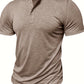 Schwarzes Herren Henley-Sportshirt mit Rundhalsausschnitt - Alex