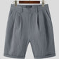 Schwarze Pinstripe Bermuda-Shorts - Leo