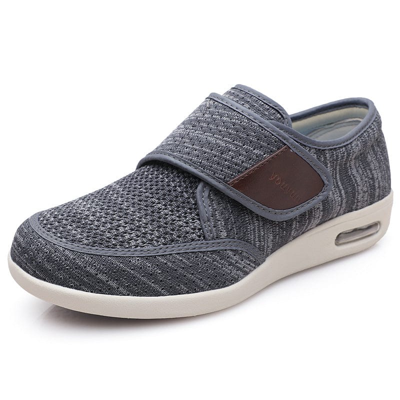 Eva - Dunkelgraue Bequeme Slip-On Freizeitschuhe