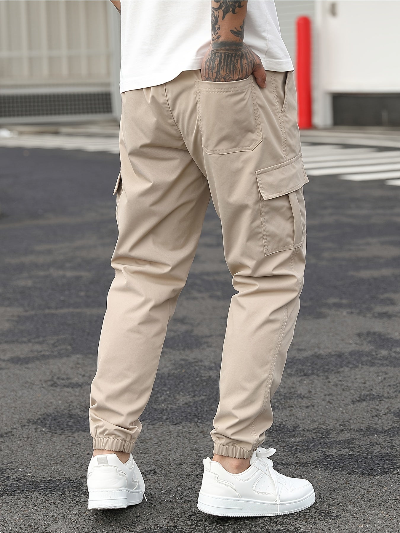 Beige Cargo Jogginghose - Lukas