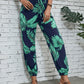 Schwarze Palmen-Print-Hose - Mia