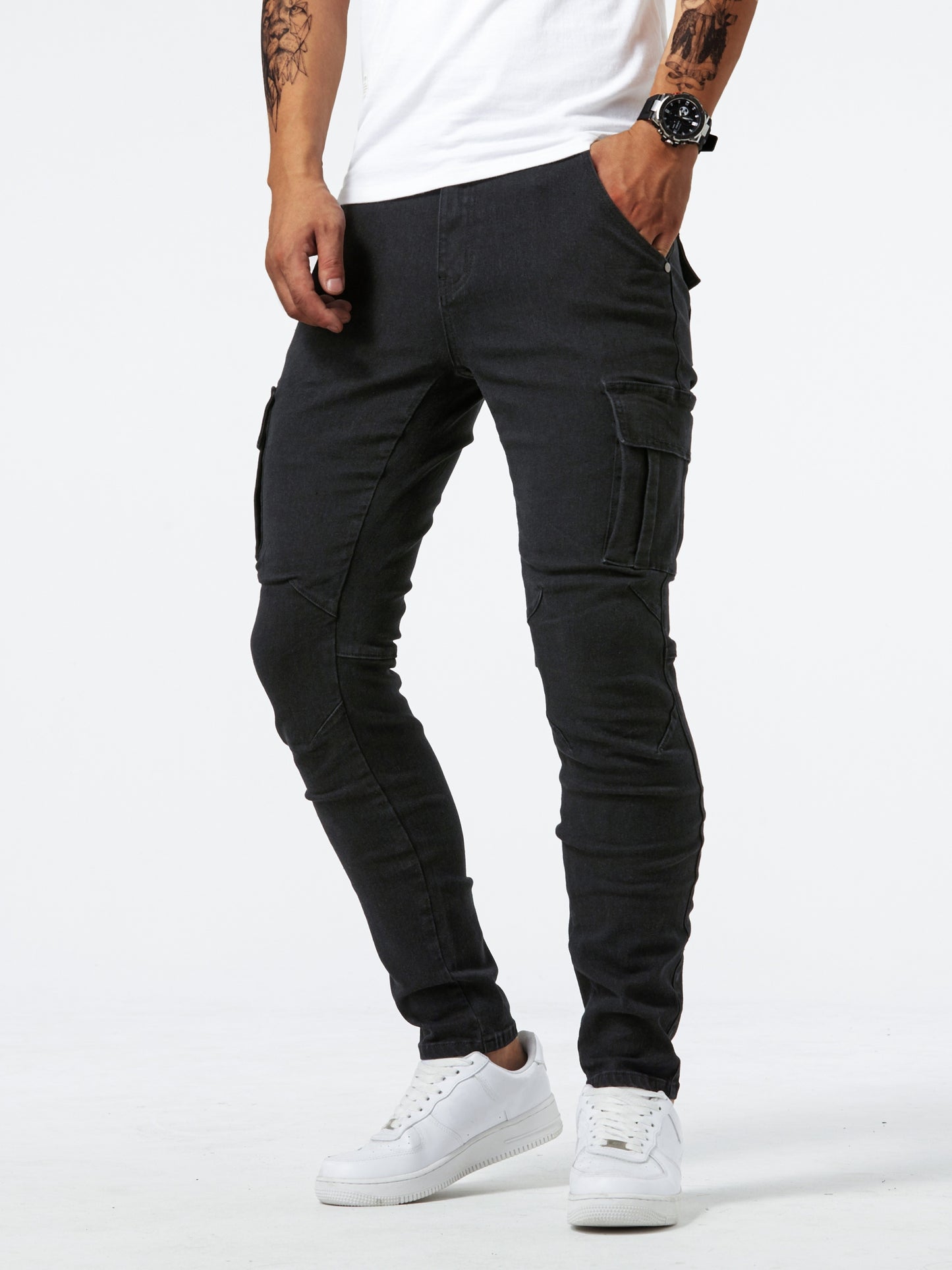 Graue Cargo Jeans - Max