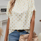 Beige Bluse mit Goldpunkten - Elena