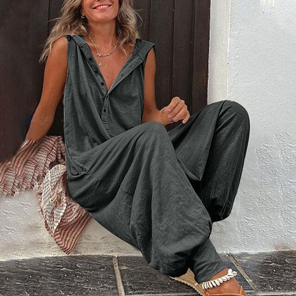 Zoé – Eleganter Bordeauxroter Jumpsuit